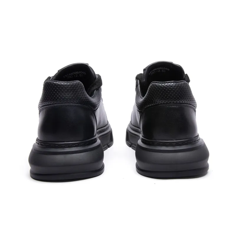 Anthony Miles Slip Resistant Water Resistant And Wear Resistant Low Top Skateboard Shoes Men's Black-3