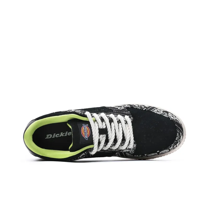 Dickies Trendy Multicolor Comfortable Versatile Low Top Skateboard Shoes Men's Black White-2