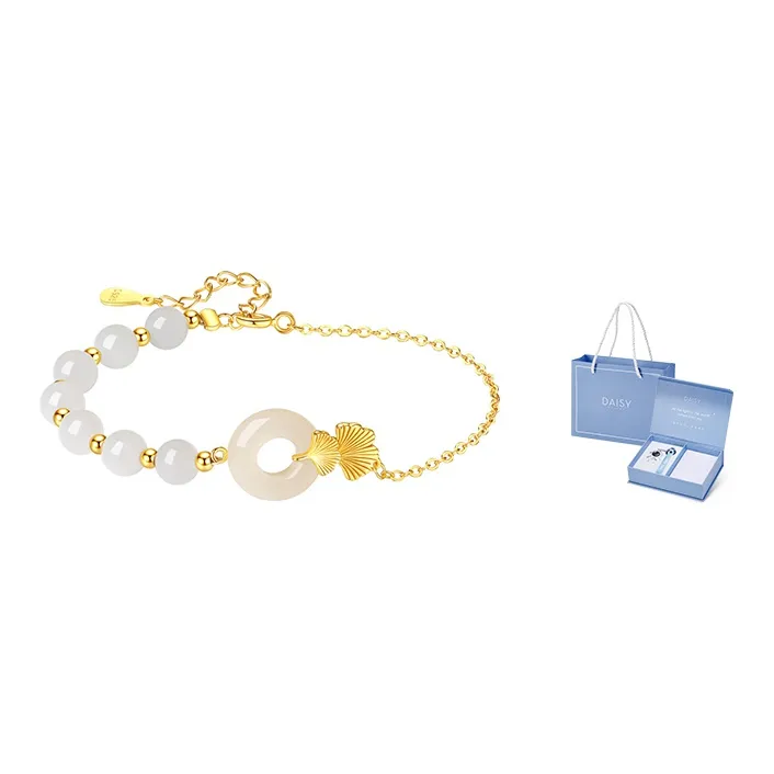 DAISY BEAUTY Bracelets Pale Greenish White Jade Women's-2