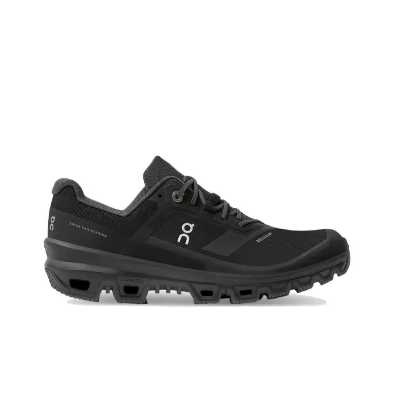On Running Cloudventure Waterproof Black Women's-1