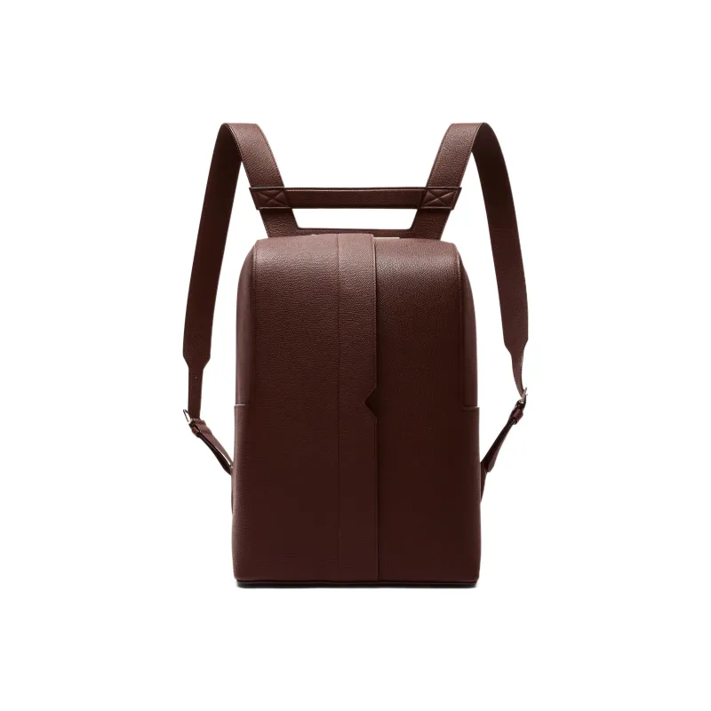 Valextra Millepunte Calfskin Handbag Backpack Men's Coffee Brown-0