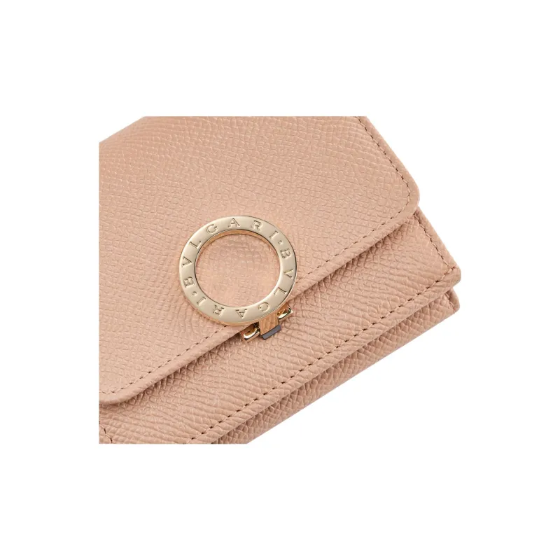 BVLGARI Calfskin Wallet Women's Pink-3