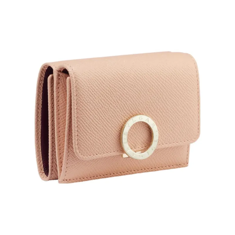BVLGARI Calfskin Wallet Women's Pink-0