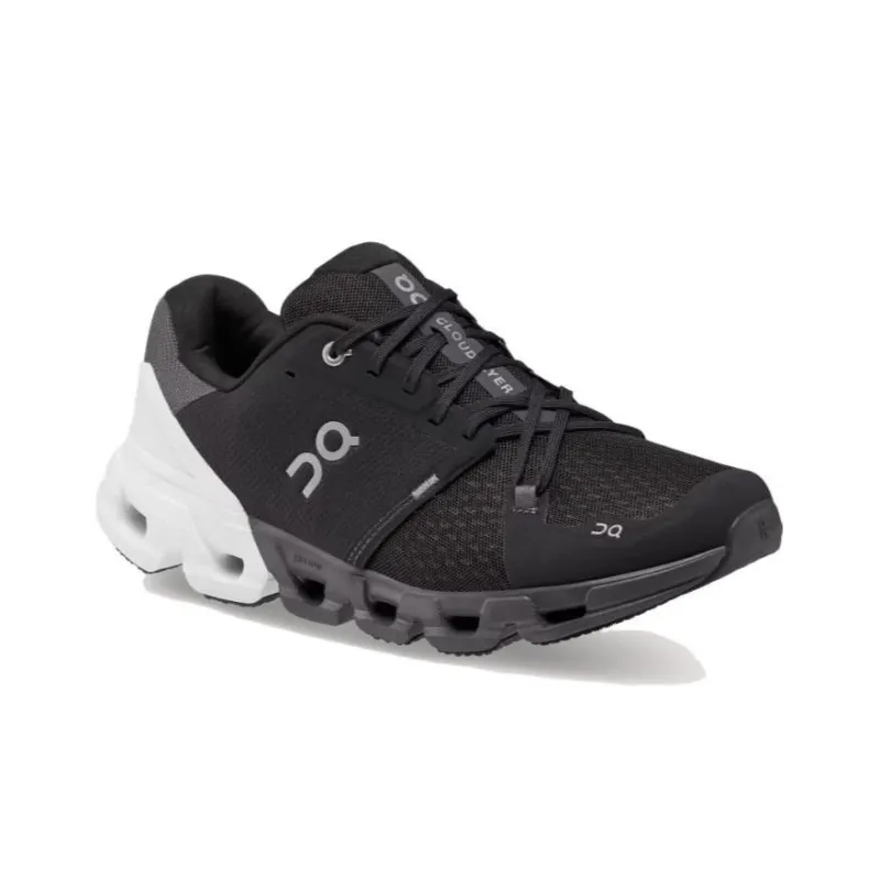 On Cloudflyer Cushioning Anti Slip And Wear Resistant Low Top Running Shoes Women's Black White-2