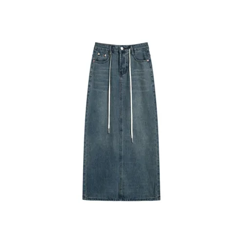 LOKUINTUS Denim Long Skirts Women's Blue