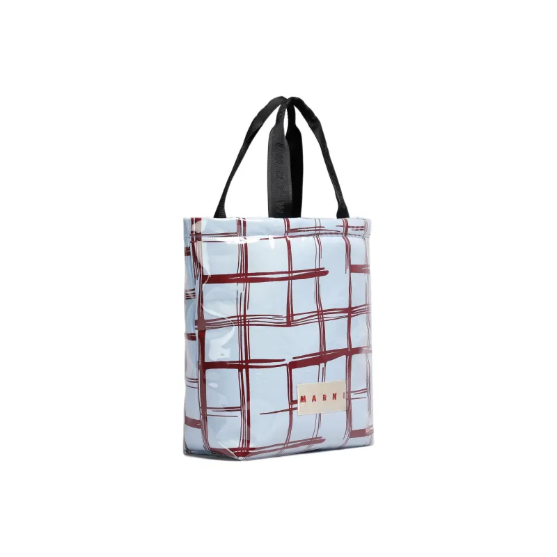 MARNI Checked Logo Patch Tote Bag-1