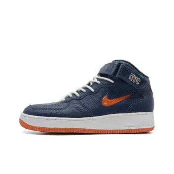 Nike Air Force 1 Sc Lightweight Wear resistant And Non slip High Top Skateboard Shoes Men's Blue Orange