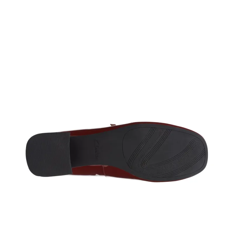 Clarks Daisy Collection Casual Single Shoes Women's Deep Red-4