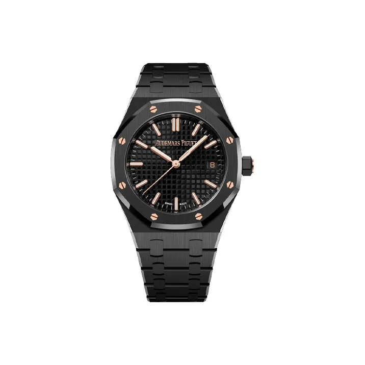 AUDEMARS PIGUET Royal Oak Series Automatic Mechanical Movement Women's Watch Watch 34mm Black Dial Ceramic Watch Case-0