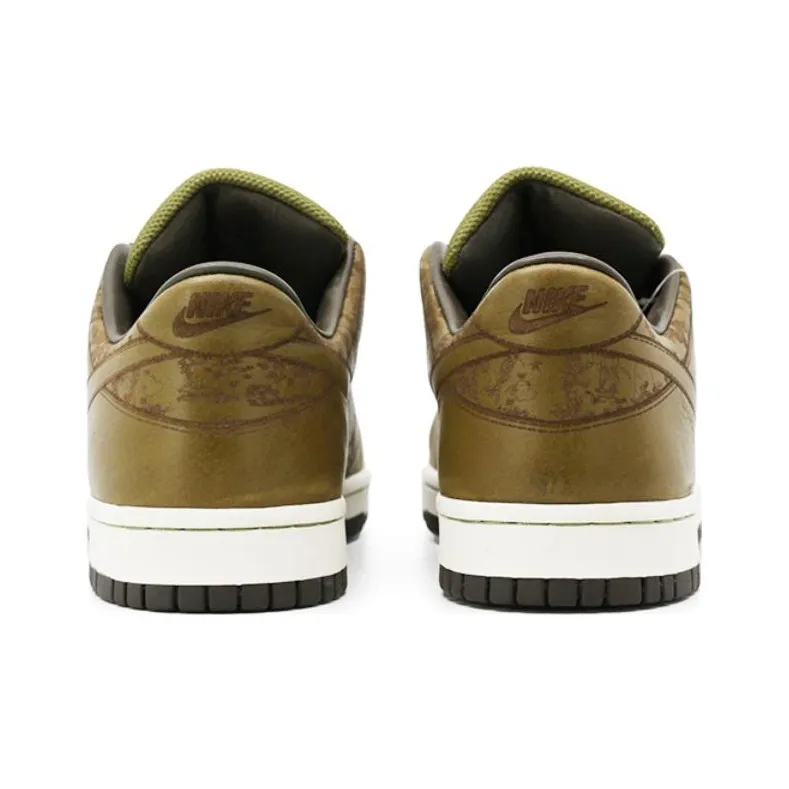 Nike Dunk Durable Lightweight And Breathable Low-Top Skateboard Shoes Men's Olive Green-3