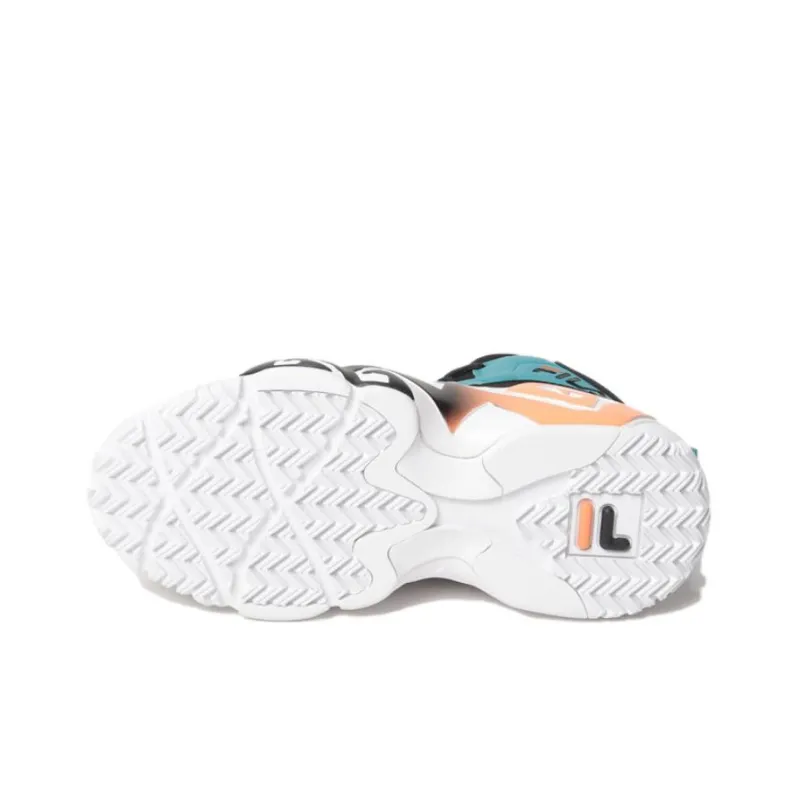 FILA MB Biscay Bay Mb Biscay Bay Anti-Slip Wear-Resistant High-Top Vintage Basketball Shoes Men's Black Blue White-3