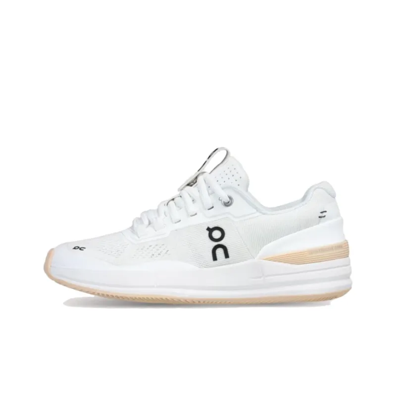 On The Roger Pro Cushioning Low-Top Running Shoes Women's White-0