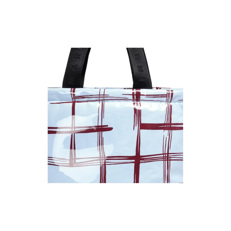 MARNI Checked Logo Patch Tote Bag-4