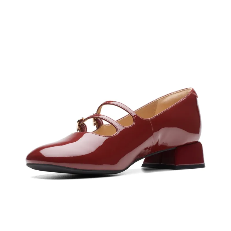 Clarks Daisy Collection Casual Single Shoes Women's Deep Red-1