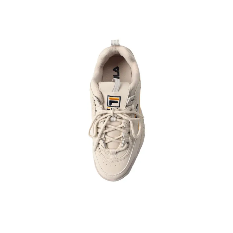 FILA Disruptor 2 Splash Anti-Slip Wear-Resistant Low-Top Sports Casual Shoes Women's Beige Yellow-2