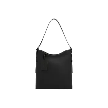 CHARLES&KEITH PU, Textile Tote Bag, Shopping Bag, Shoulder Bag Women's Black/Grey/Gray/Olive/Olive Green