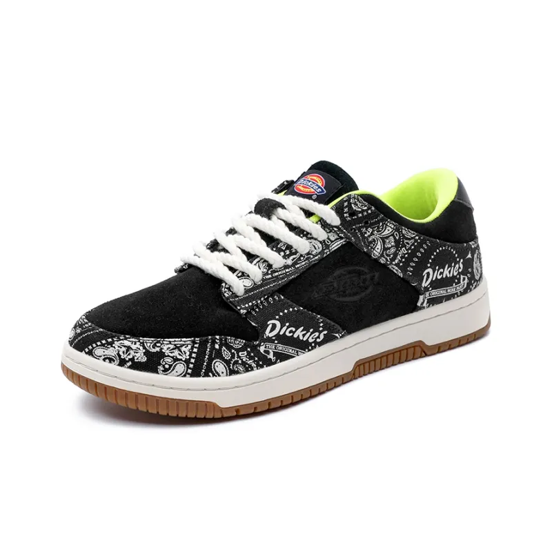 Dickies Trendy Multicolor Comfortable Versatile Low Top Skateboard Shoes Men's Black White-1