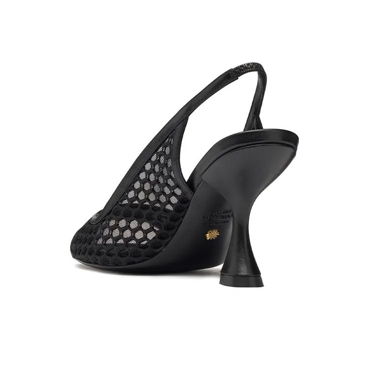 Stuart Weitzman/SW CAYMAN XCURVE 85 SLINGBACK SANDAL Strap Sandals Women's Black-4