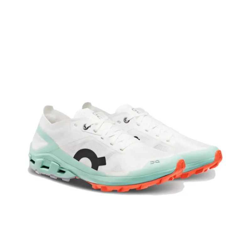 On Cloudventure Peak 3 Slip Resistant Low Top Running Shoes Women's White Green-2