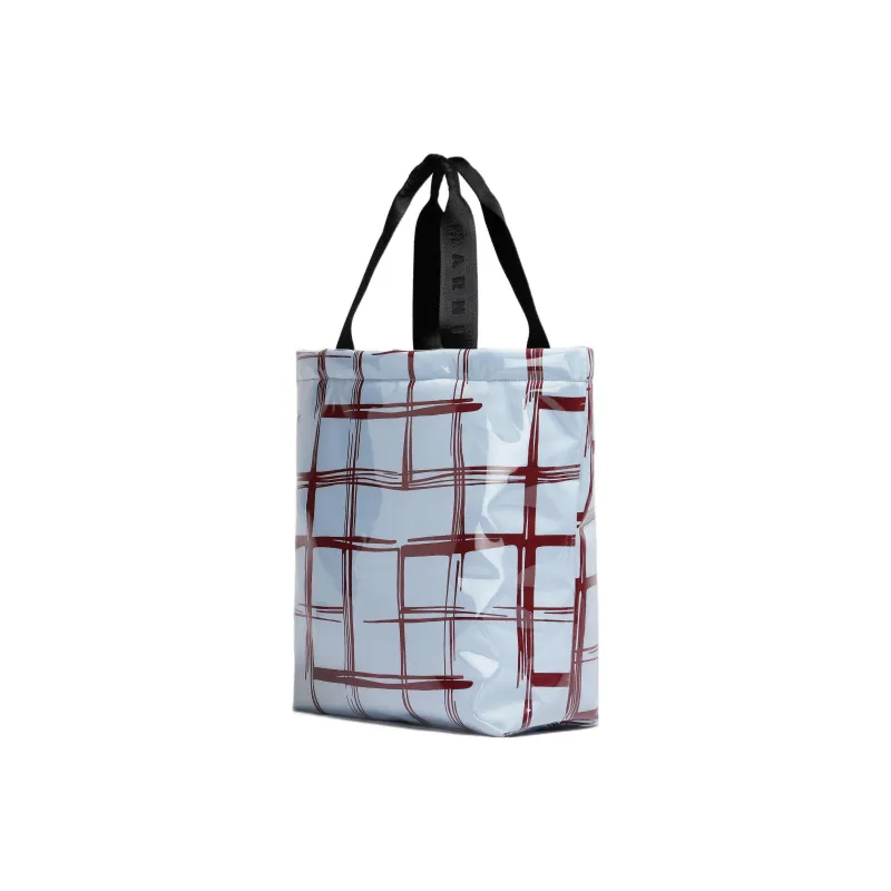 MARNI Checked Logo Patch Tote Bag-2