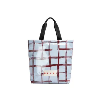 MARNI Checked Logo Patch Tote Bag