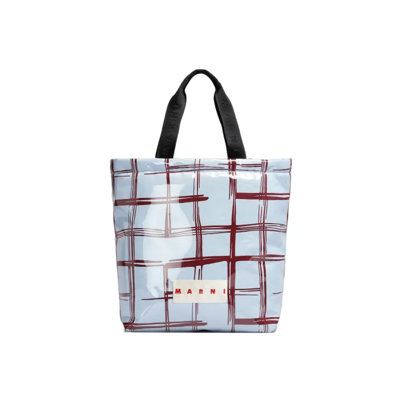 MARNI Checked Logo Patch Tote Bag-0