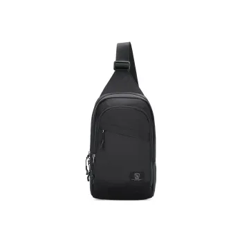 OIWAS Polyamide Fanny Pack, Shoulder Bag, Sling Bag Regular Unisex Black/Marine Blue/Rose Red