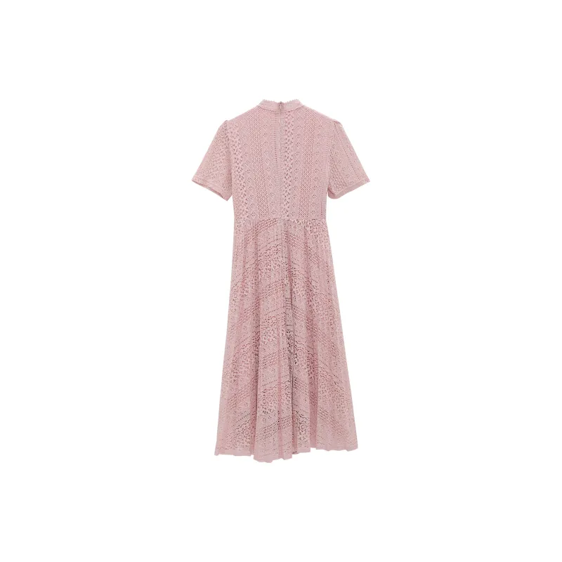 Fstudio Short Sleeved Dresses Women's Pink-1