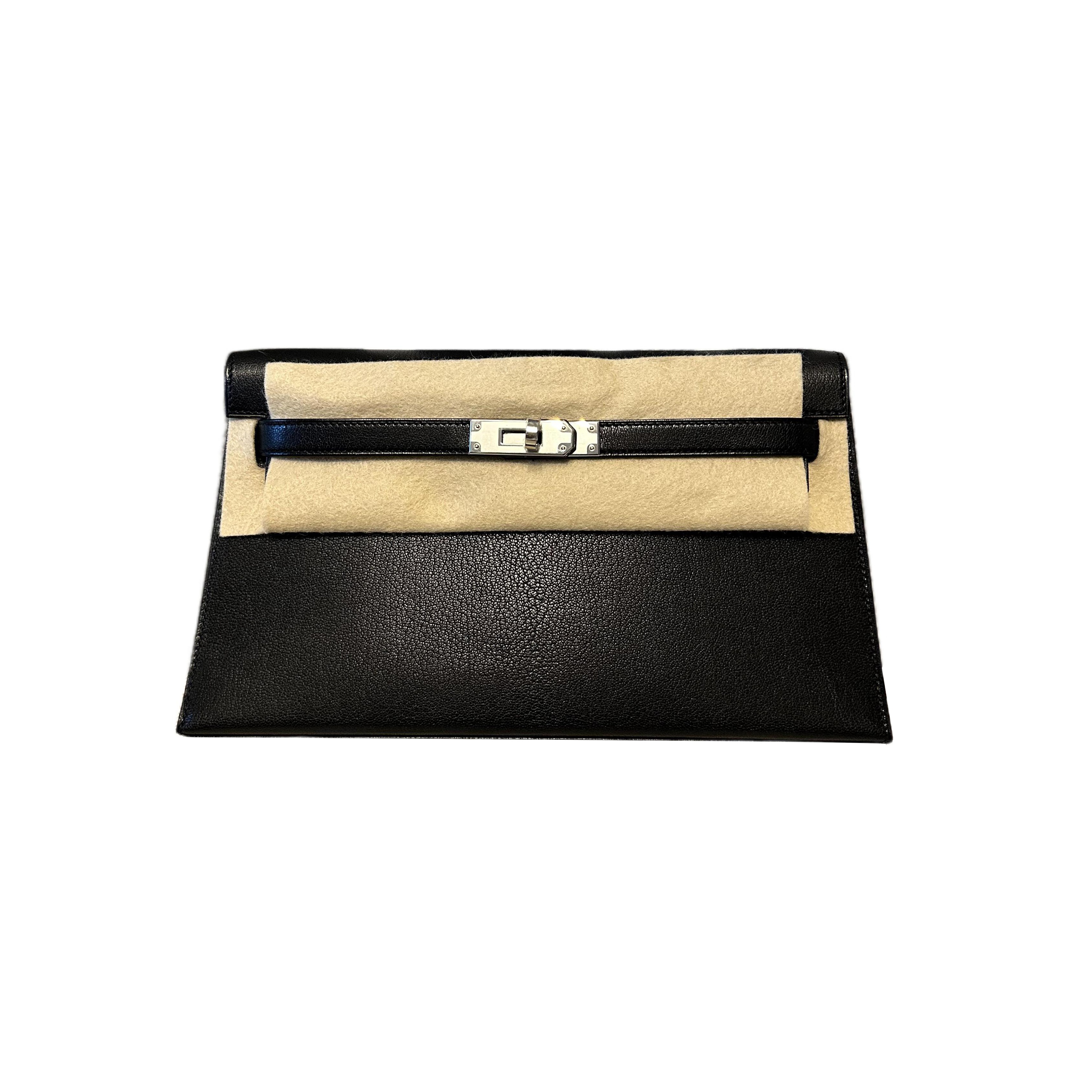 HERMES Kelly Elan Chevre Goatskin Shoulder Bag Handbag