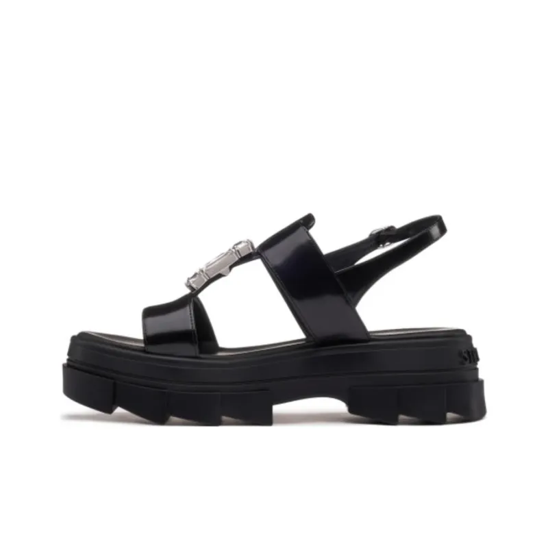 Stuart Weitzman/SW SAINT TROPEZ NOHO SANDAL Strap Sandals Women's Black-0
