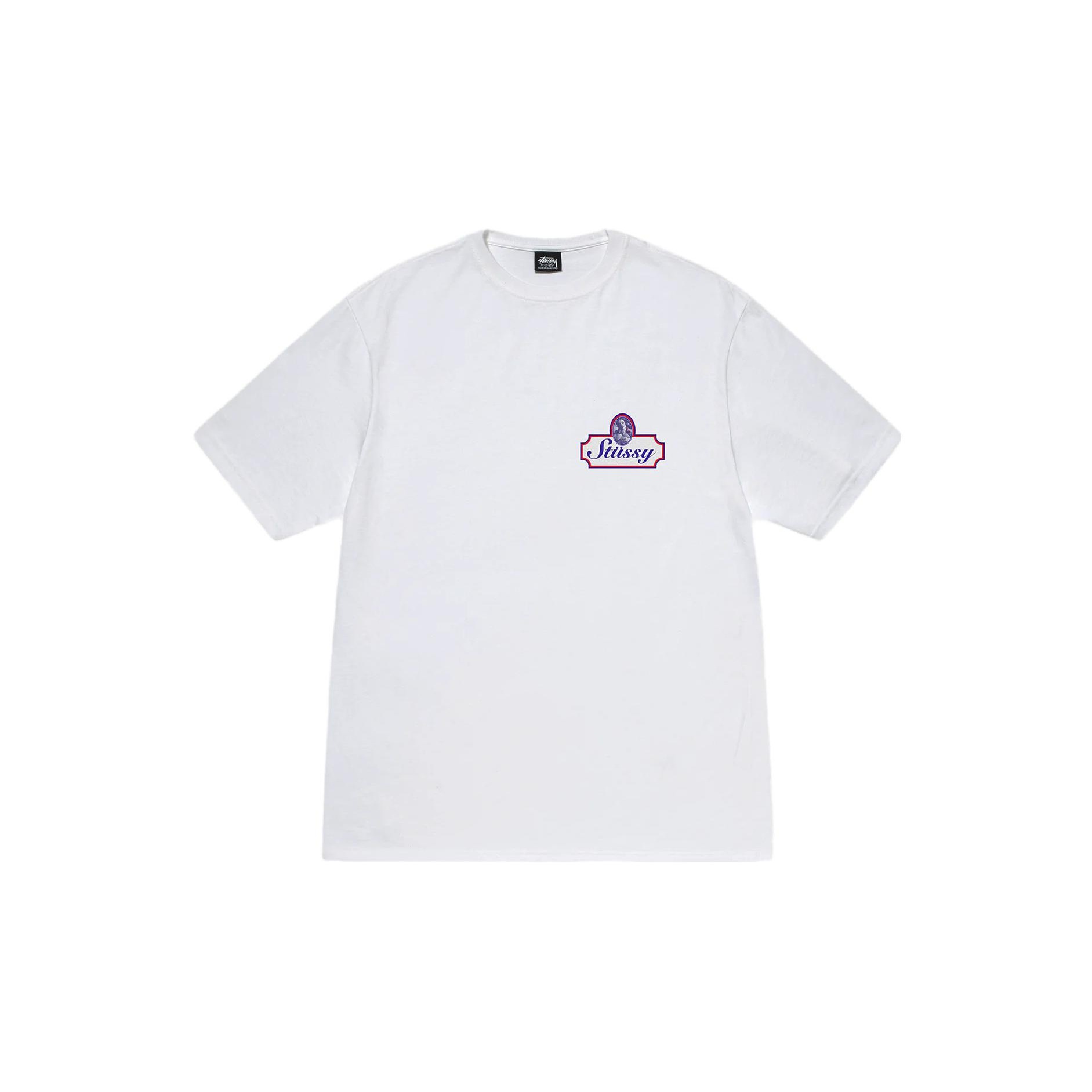 ★23SS★STUSSY AUTHENTIC TEE STÜSSY © 2023 SKATE TOUGH TEE WHITE COTTON T-SHIRT MEN'S