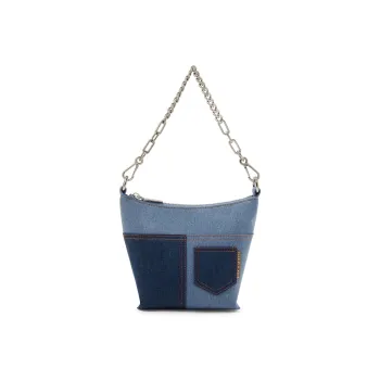 CHARLES&KEITH Fabric Shoulder Bag Bucket Bag Small Size Women's Beige Beige/Black Black/Denim Blue Denim Blue