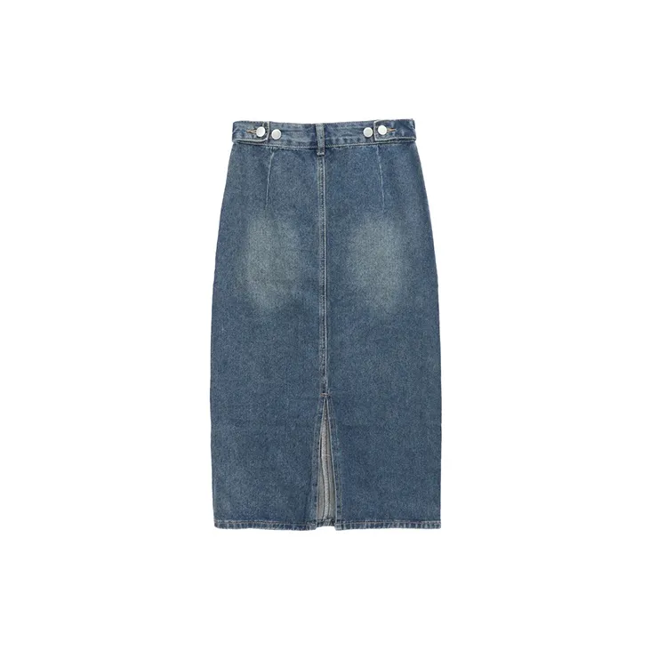 FOCOS STUDIO Denim Long Skirts Women's Nostalgic Blue-1