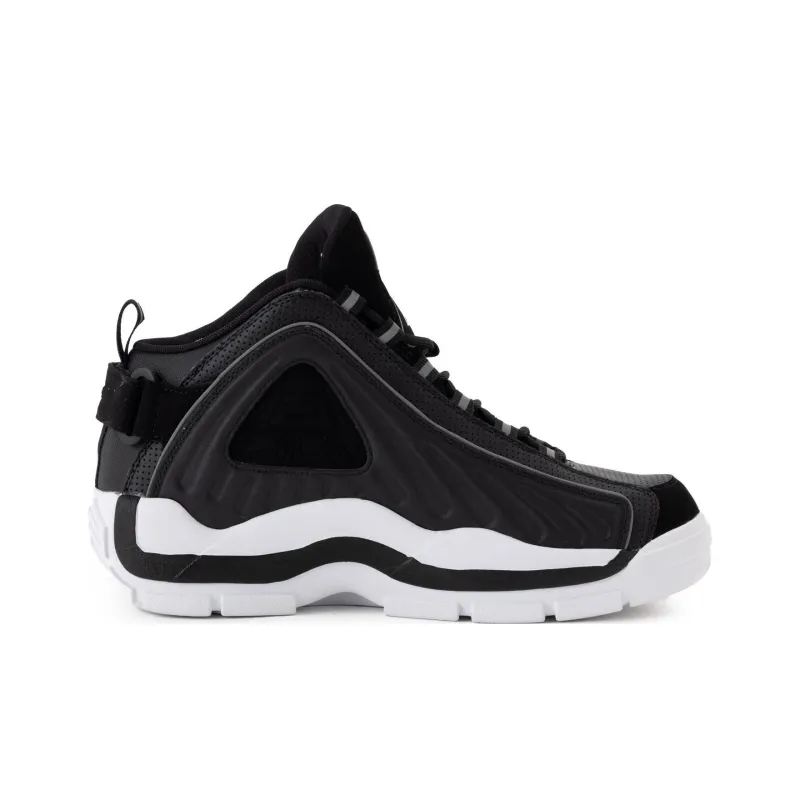 FILA Grant Hill 2 Gb Anti-Slip Wear-Resistant Mid-Top Vintage Basketball Shoes Men's Black White-1