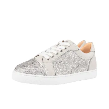 CL LUBOTING Slip Resistant Low Top Skateboard Shoes Women's Silver