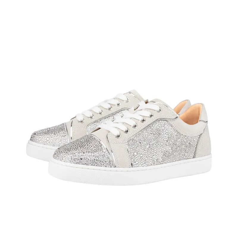 CL LUBOTING Slip Resistant Low Top Skateboard Shoes Women's Silver-1