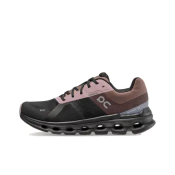 On Cloudrunner Cushioning Low Top Running Shoes Women's Black Brown