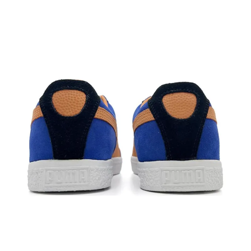 PUMA Clyde OG Skateboard Shoes Men Low-Top Blue/Black/Orange-4