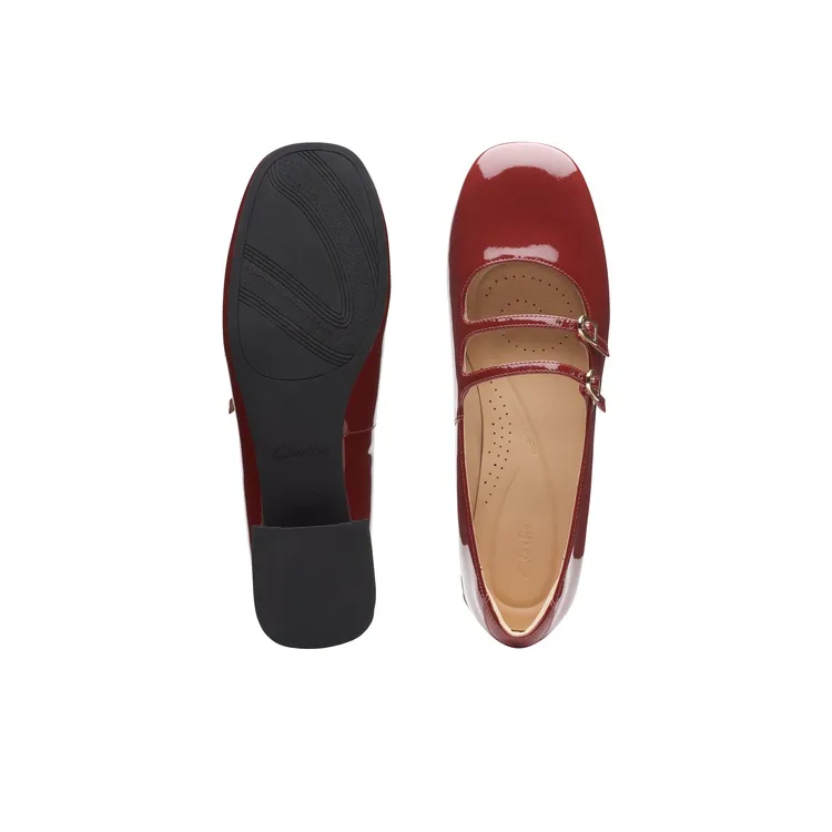 Clarks Daisy Collection Casual Single Shoes Women's Deep Red-2