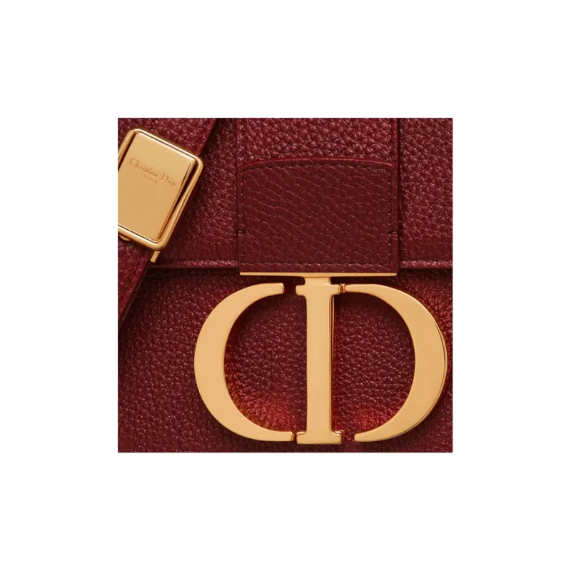 DIOR 30 Montaigne Collection Grained Calfskin Handbag, Shoulder Bag, Crossbody Bag Women's Brick Red-5