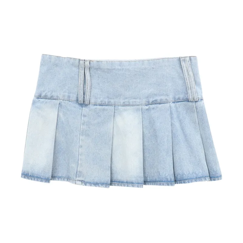 FOCOS STUDIO Denim Short Skirts Women's Blue-1