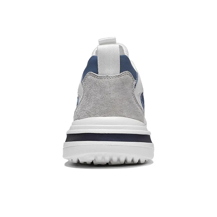 Jeep Cushioning Anti Slip Wear Resistant Breathability Low Top Casual Running Shoes Men's White Blue-5