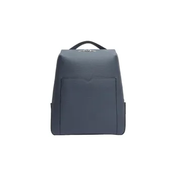 Valextra Millepunte Calfskin Backpack Medium Size Men's Blue