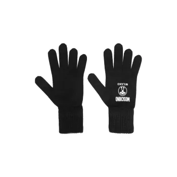 MOSCHINO Wool Knit Gloves Men's Black