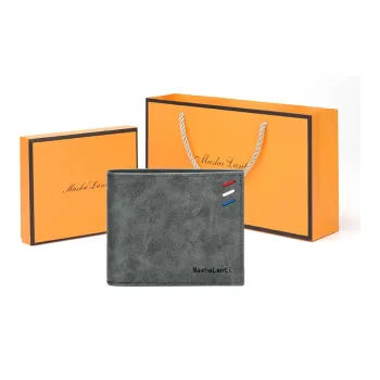 MashaLanti Synthetic Leather Card Holder Coin Purse Leather Wallet Small Size Men's