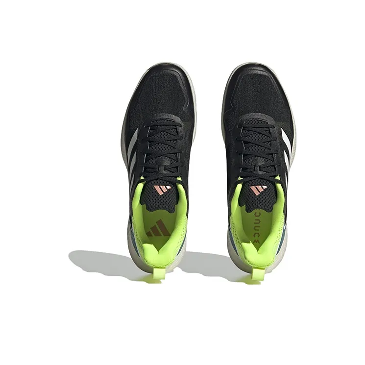 Adidas Defiant Speed Tennis Shoes 'Core Black Cloud White Lucid Lemon'-4