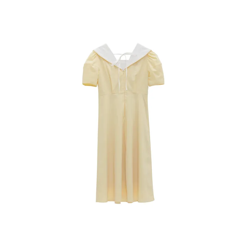 Fstudio Short Sleeved Dresses Women's Yellow-1