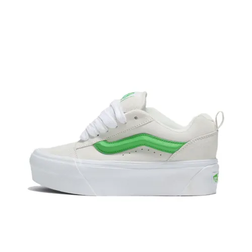 Vans Knu Stack Casual Platform Shoes 'White Green' Women's