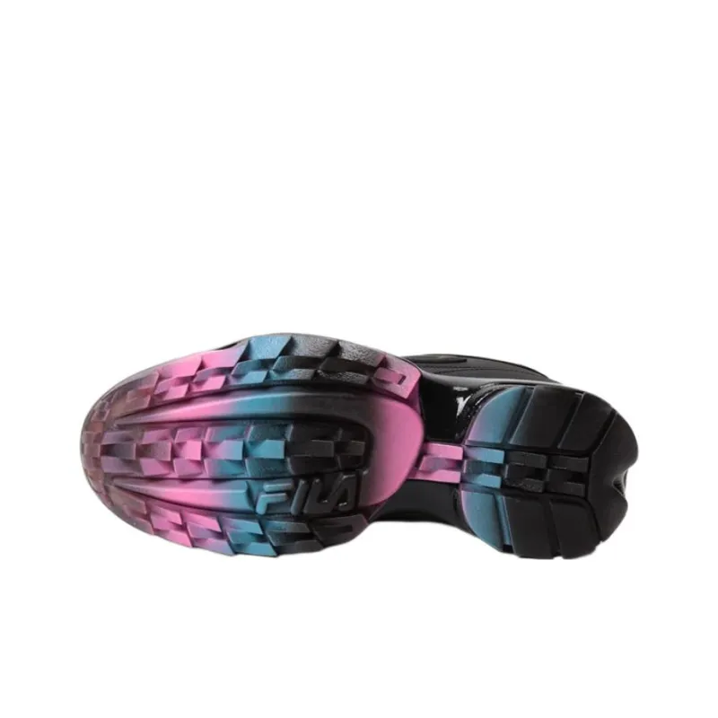 FILA Disruptor II Durable Cushioning Low-Top Running Shoes Women's Black Pink-3