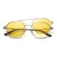 Bright Silver Frame with Yellow Lens